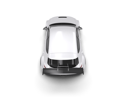 Realistic race car isolated on background. 3d rendering - illustration png