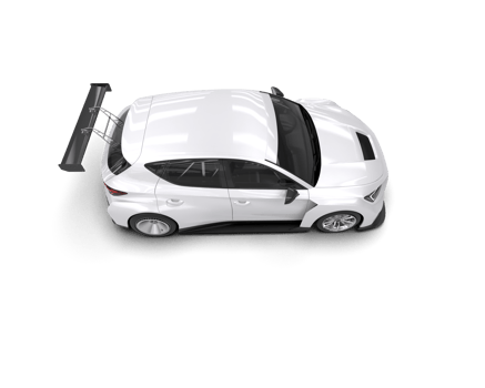 Realistic race car isolated on background. 3d rendering - illustration png