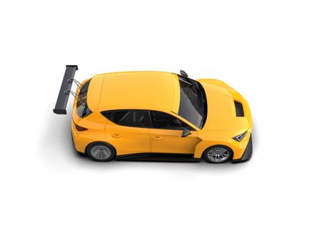 Realistic race car isolated on background. 3d rendering - illustration png