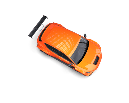 Realistic race car isolated on background. 3d rendering - illustration png