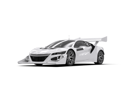 Realistic race car isolated on background. 3d rendering - illustration png