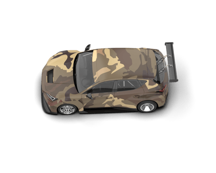 Realistic race car isolated on background. 3d rendering - illustration png