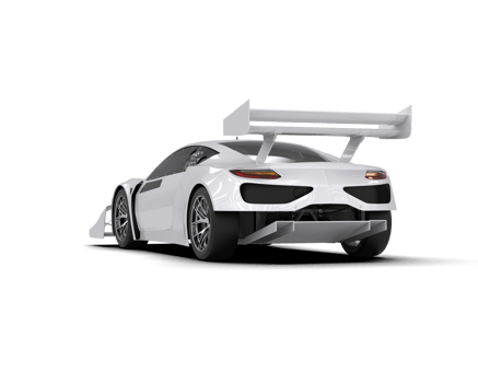 Realistic race car isolated on background. 3d rendering - illustration png