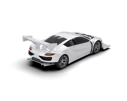 Realistic race car isolated on background. 3d rendering - illustration png