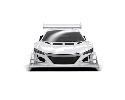 Realistic race car isolated on background. 3d rendering - illustration png