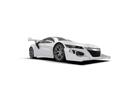Realistic race car isolated on background. 3d rendering - illustration png