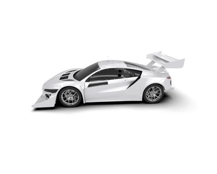 Realistic race car isolated on background. 3d rendering - illustration png