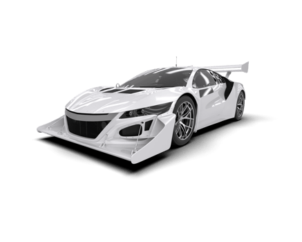 Realistic race car isolated on background. 3d rendering - illustration png