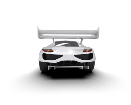 Realistic race car isolated on background. 3d rendering - illustration png