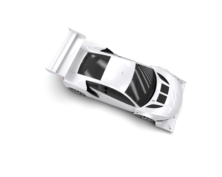 Realistic race car isolated on background. 3d rendering - illustration png