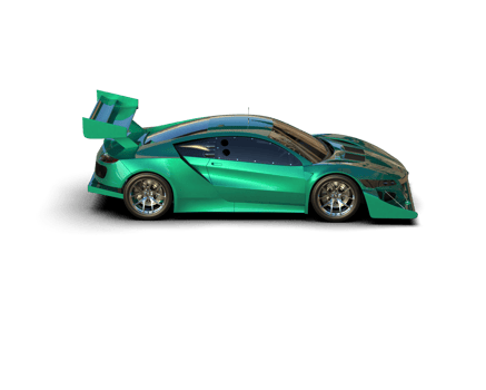 Realistic race car isolated on background. 3d rendering - illustration png