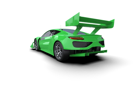 Realistic race car isolated on background. 3d rendering - illustration png