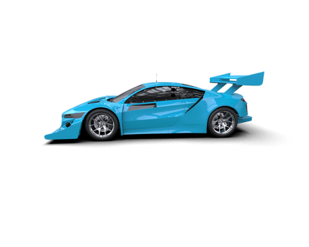 Realistic race car isolated on background. 3d rendering - illustration png