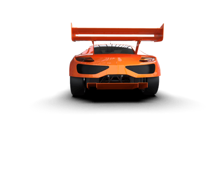 Realistic race car isolated on background. 3d rendering - illustration png