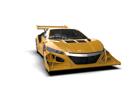 Realistic race car isolated on background. 3d rendering - illustration png