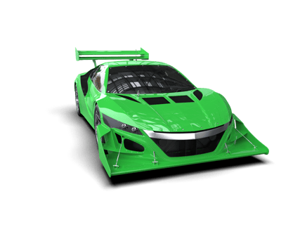 Realistic race car isolated on background. 3d rendering - illustration png