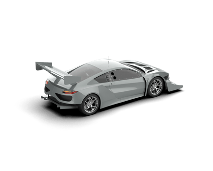 Realistic race car isolated on background. 3d rendering - illustration png