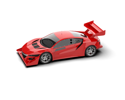 Realistic race car isolated on background. 3d rendering - illustration png