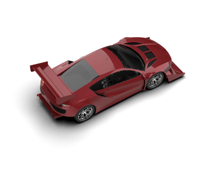 Realistic race car isolated on background. 3d rendering - illustration png