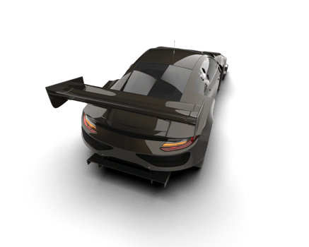 Realistic race car isolated on background. 3d rendering - illustration png