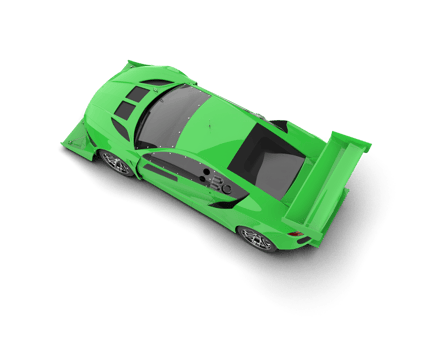 Realistic race car isolated on background. 3d rendering - illustration png