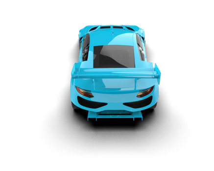 Realistic race car isolated on background. 3d rendering - illustration png