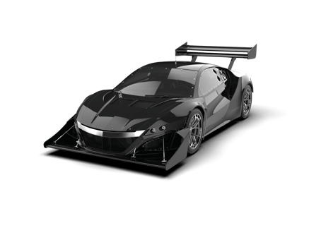 Realistic race car isolated on background. 3d rendering - illustration png