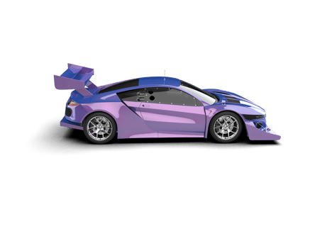 Realistic race car isolated on background. 3d rendering - illustration png