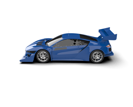 Realistic race car isolated on background. 3d rendering - illustration png