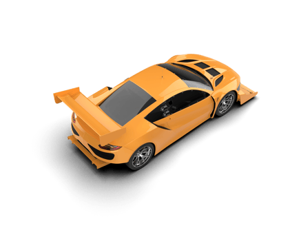 Realistic race car isolated on background. 3d rendering - illustration png