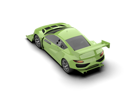 Realistic race car isolated on background. 3d rendering - illustration png