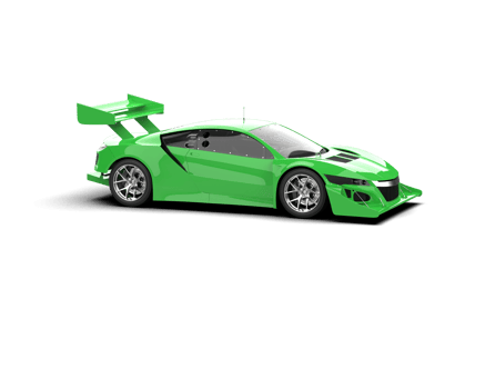 Realistic race car isolated on background. 3d rendering - illustration png