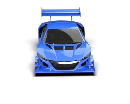 Realistic race car isolated on background. 3d rendering - illustration png