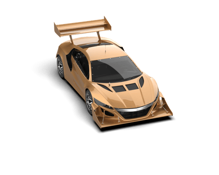 Realistic race car isolated on background. 3d rendering - illustration png