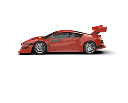 Realistic race car isolated on background. 3d rendering - illustration png