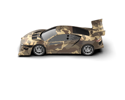 Realistic race car isolated on background. 3d rendering - illustration png