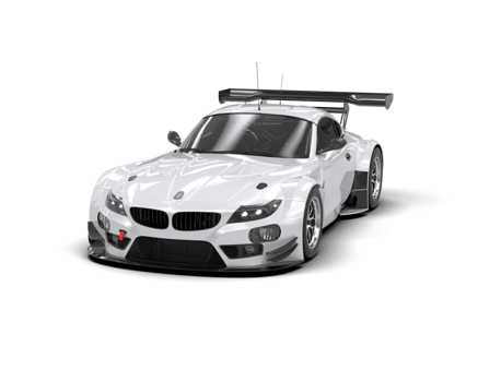 Realistic race car isolated on background. 3d rendering - illustration png