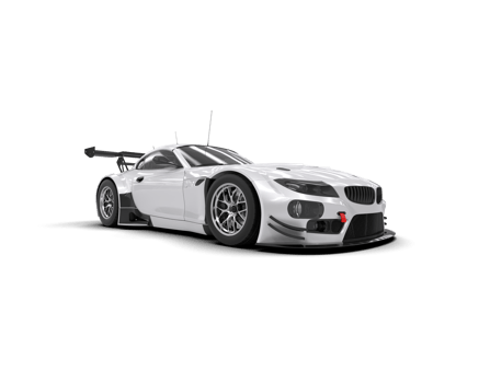 Realistic race car isolated on background. 3d rendering - illustration png