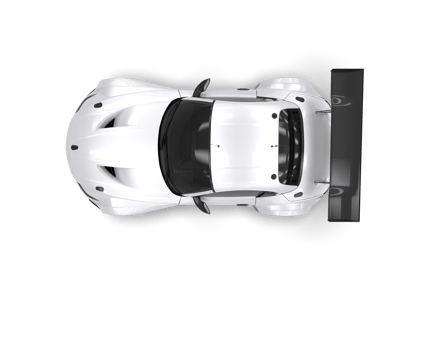 Realistic race car isolated on background. 3d rendering - illustration png