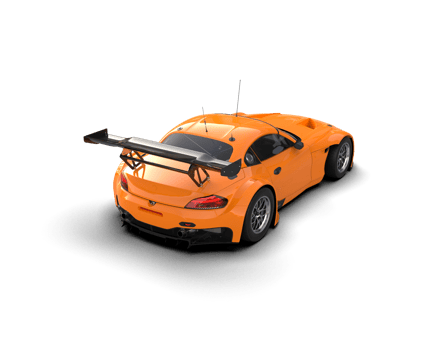 Realistic race car isolated on background. 3d rendering - illustration png