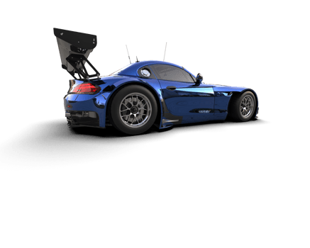 Realistic race car isolated on background. 3d rendering - illustration png