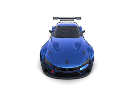 Realistic race car isolated on background. 3d rendering - illustration png