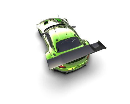 Realistic race car isolated on background. 3d rendering - illustration png