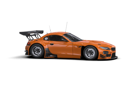 Realistic race car isolated on background. 3d rendering - illustration png