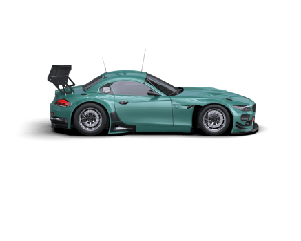 Realistic race car isolated on background. 3d rendering - illustration png