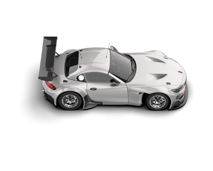 Realistic race car isolated on background. 3d rendering - illustration png