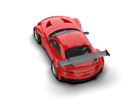 Realistic race car isolated on background. 3d rendering - illustration png