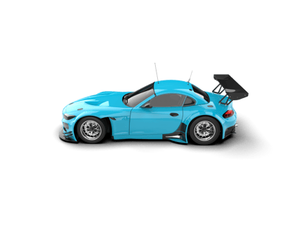 Realistic race car isolated on background. 3d rendering - illustration png