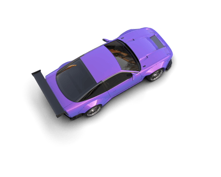 Realistic race car isolated on background. 3d rendering - illustration png