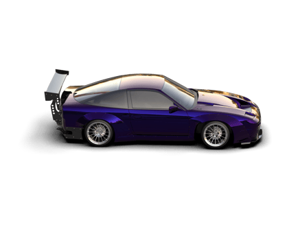 Realistic race car isolated on background. 3d rendering - illustration png